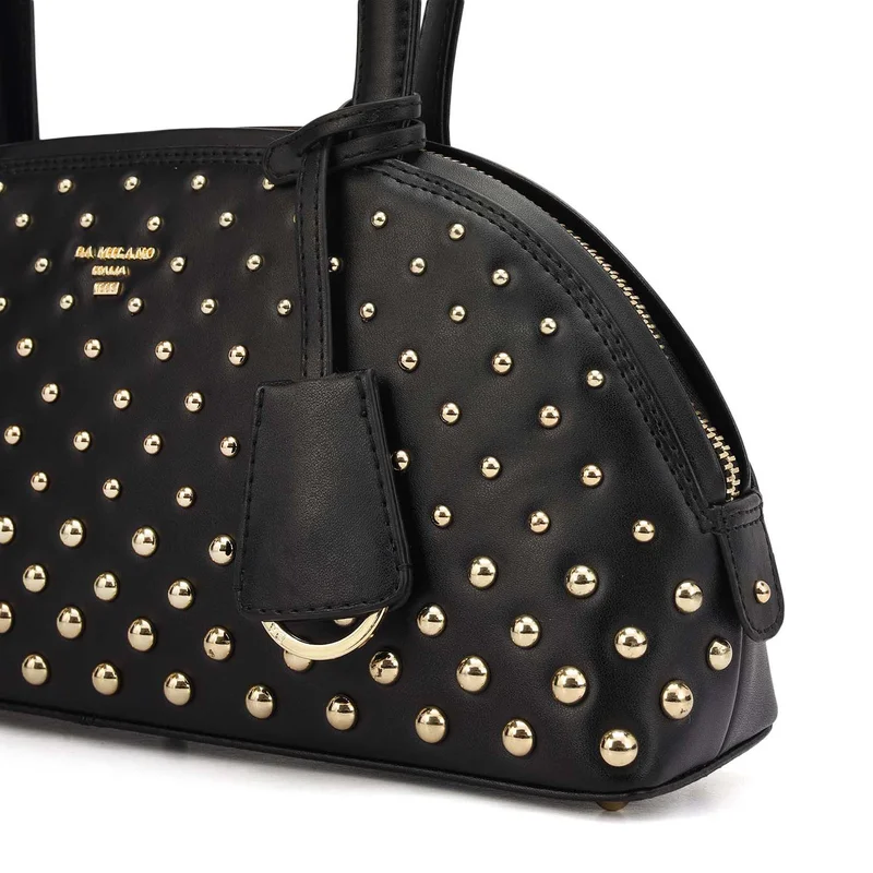 Da Milano Black Small Plain Leather Shoulder Bag - Black for Women | Best Price UAE